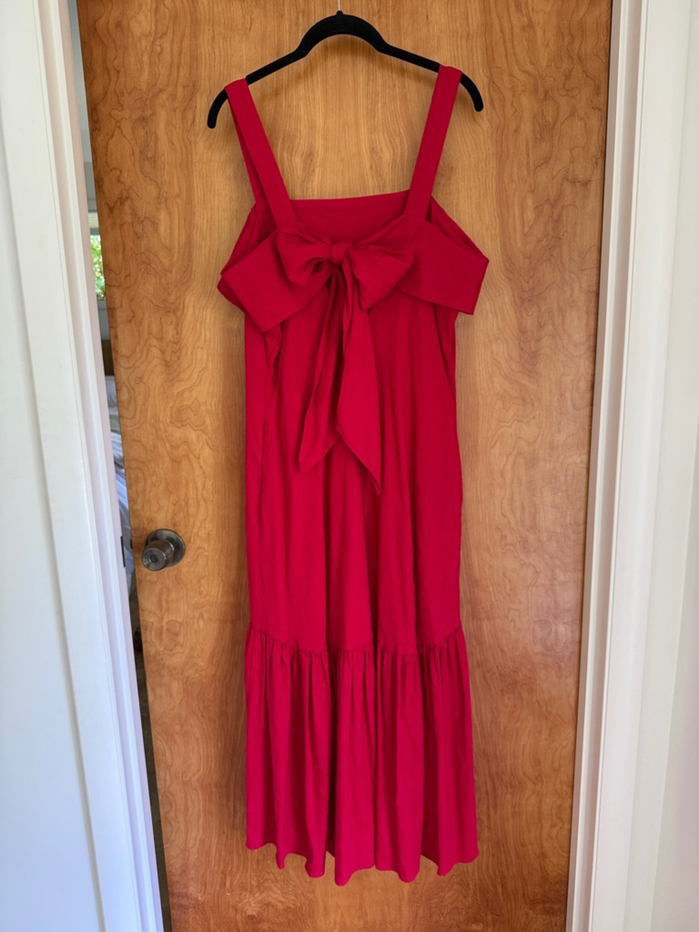 Magaschoni Red Ruffle-Trim Maxi Dress - Picture 3 of 5